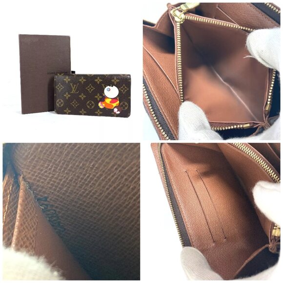 LOUIS VUITTON M61729 Monogram Panda Porto Monezup Murakami Takashi Long Wallet - Picture 15 of 15
